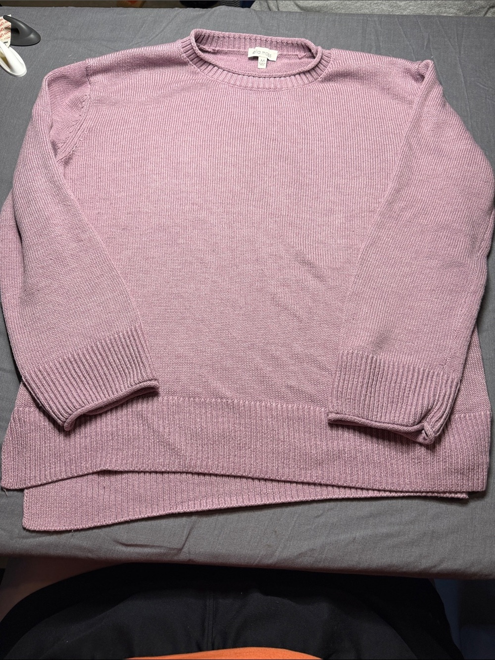 Ella Moss Crewneck Sweater in Dusty Pink/purple